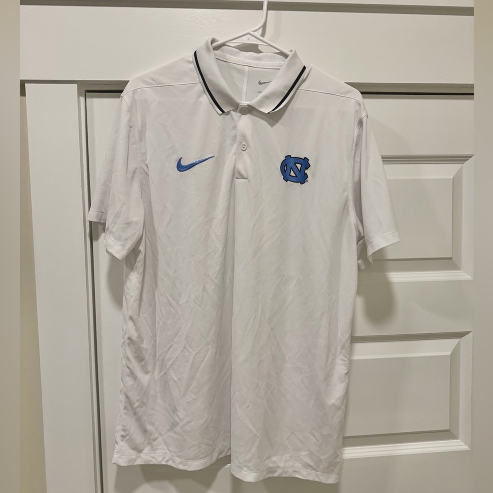 Nike Men's UNC White Polo Shirt